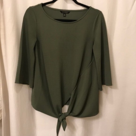 NWOT Banana republic tie front top army green XS - Picture 1 of 5